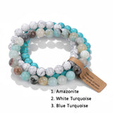 3-Piece Natural Stone Bracelet Set for Women and Men