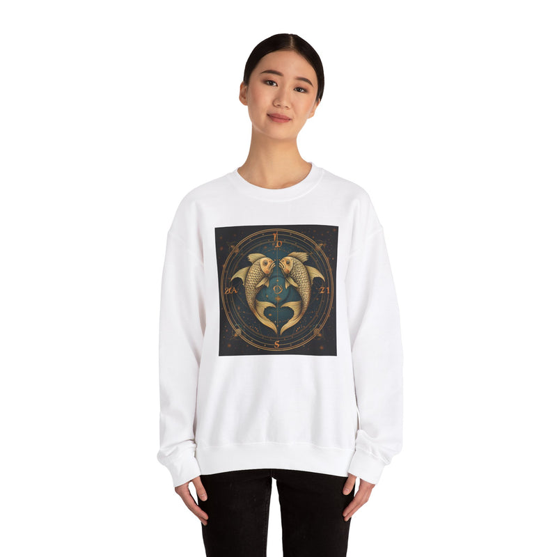 Pisces Dreamer Crewneck Sweatshirt Black White