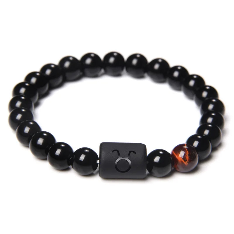 Zodiac Constellation Bracelet: Onyx Stone