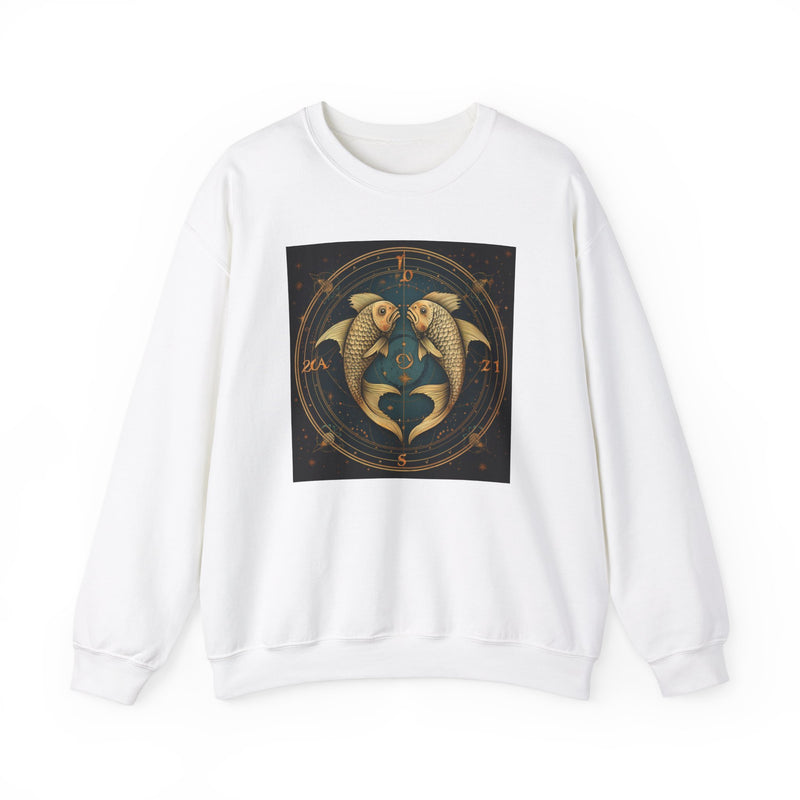 Pisces Dreamer Crewneck Sweatshirt Black White