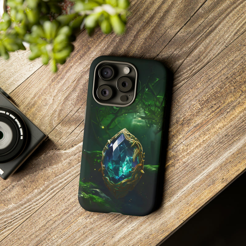 Emerald Green Ember Protective Phone Case