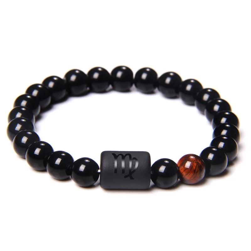 Zodiac Constellation Bracelet: Onyx Stone