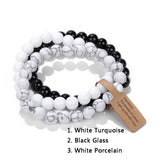 3-Piece Natural Stone Bracelet Set for Women and Men