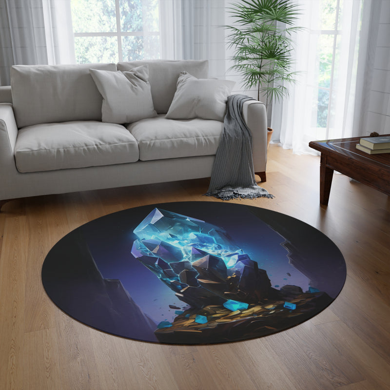 Amethyst Aura Round Rug