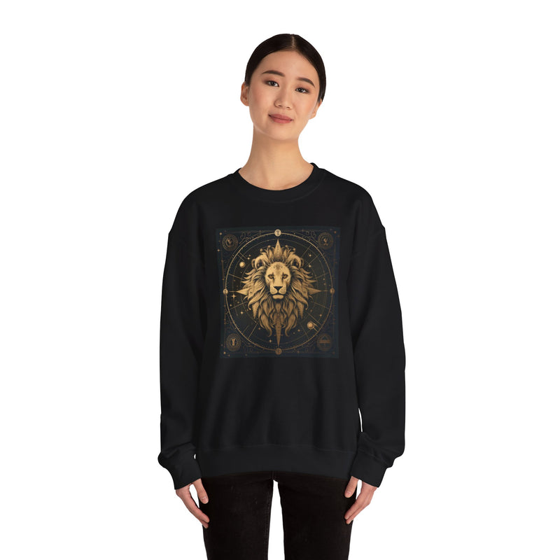 Leo Lionheart Crewneck Sweatshirt Black White