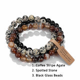 3-Piece Natural Stone Bracelet Set for Women and Men