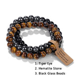 3-Piece Natural Stone Bracelet Set for Women and Men