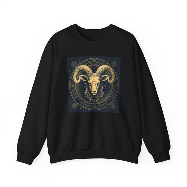 Aries Blaze Crewneck Sweatshirt Black White