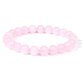 Rhodonite Rose Trio: 8mm Stone Bracelet Set