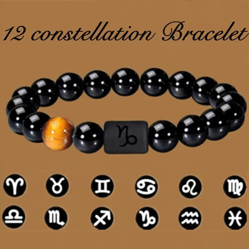 Zodiac Constellation Bracelet: Onyx Stone