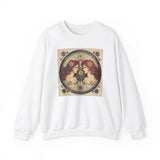 Gemini Twins Crewneck Sweatshirt Black White