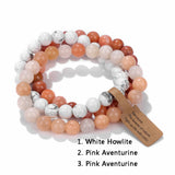 3-Piece Natural Stone Bracelet Set for Women and Men