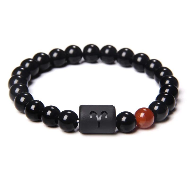 Zodiac Constellation Bracelet: Onyx Stone