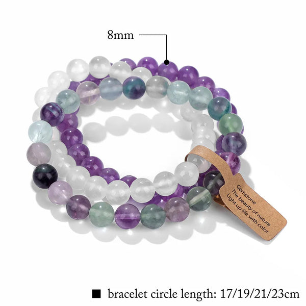 3-Piece Natural Stone Bracelet Set for Women and Men