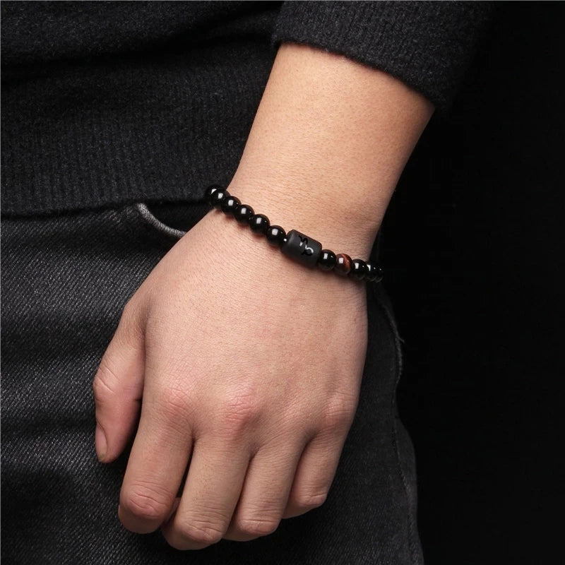 Zodiac Constellation Bracelet: Onyx Stone