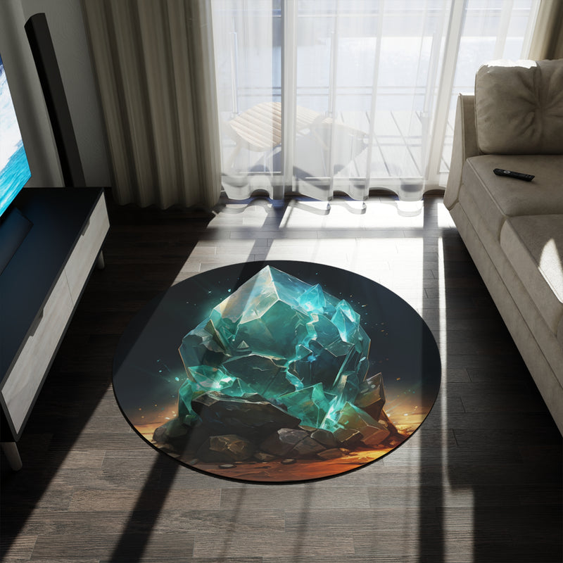 Emerald Essence Round Rug