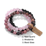 3-Piece Natural Stone Bracelet Set for Women and Men