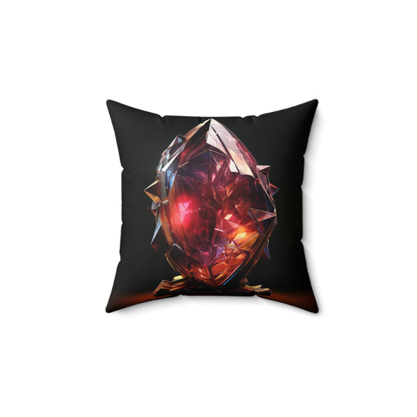 Ruby Radiance Square Pillow