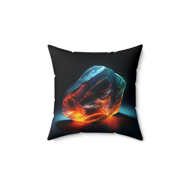 Obsidian Odyssey Square Pillow