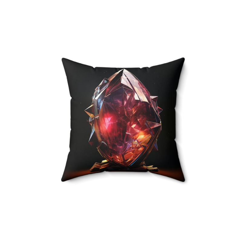 Ruby Radiance Square Pillow