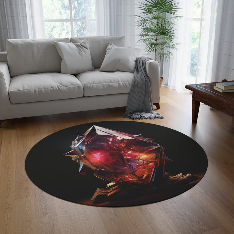 Ruby Radiance Round Rug