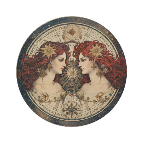 Gemini Twins Round Rug