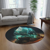 Emerald Essence Round Rug