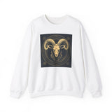 Aries Blaze Crewneck Sweatshirt Black White