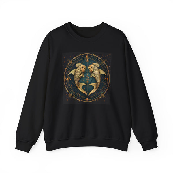 Pisces Dreamer Crewneck Sweatshirt Black White