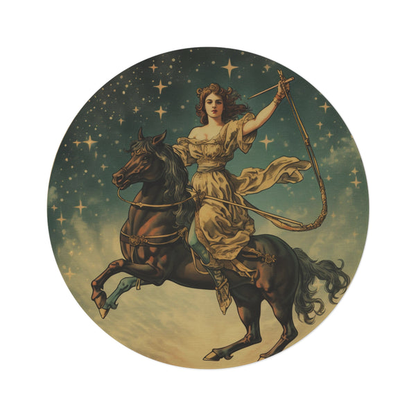 Sagittarius Archer Round Rug