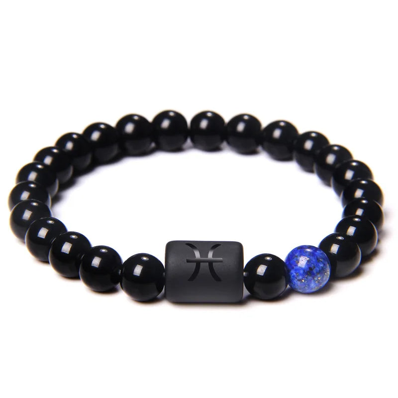 Zodiac Constellation Bracelet: Onyx Stone