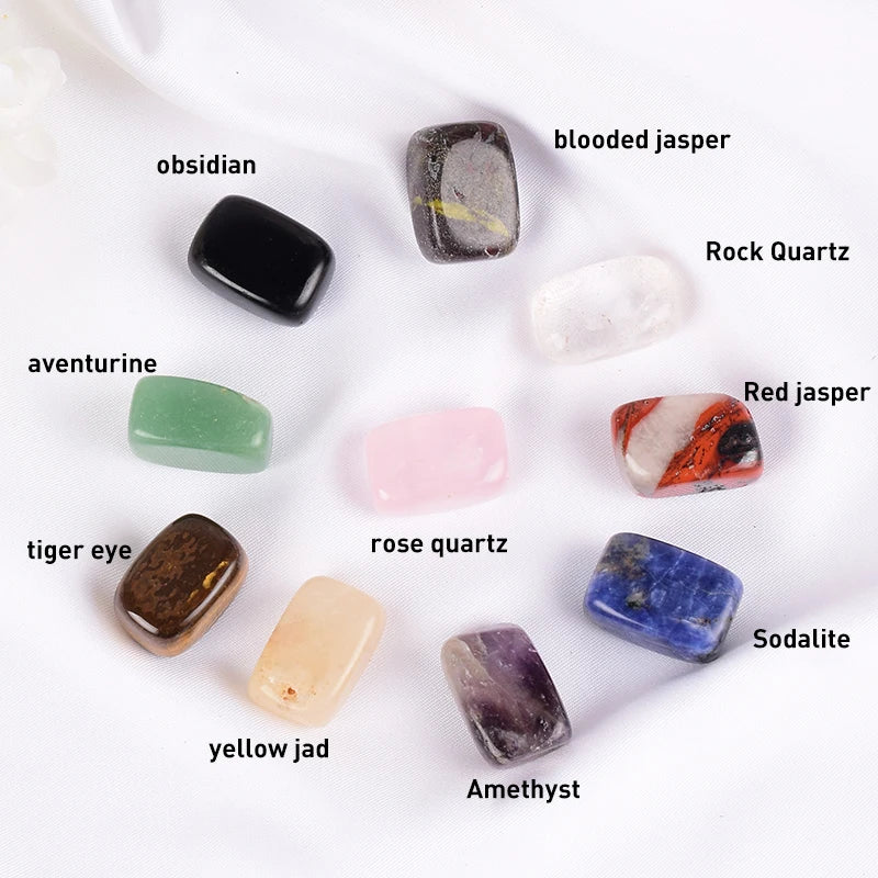 15-20mm Mix Stone Tumbled Set: Chakra Healing Crystals