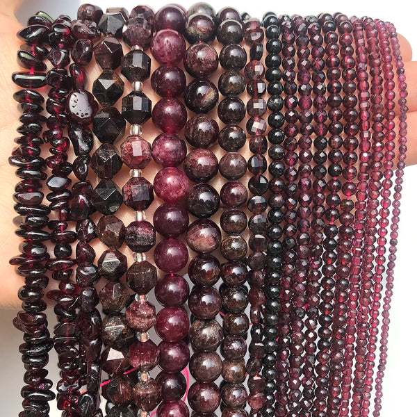 Garnet Gemstone Beads for DIY Jewelry Making