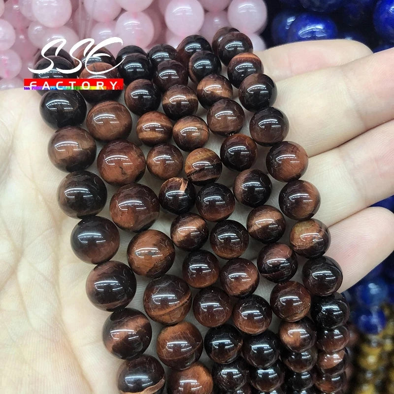 5A Blue Tiger Eye Round Beads 6-12mm Jewelry Making