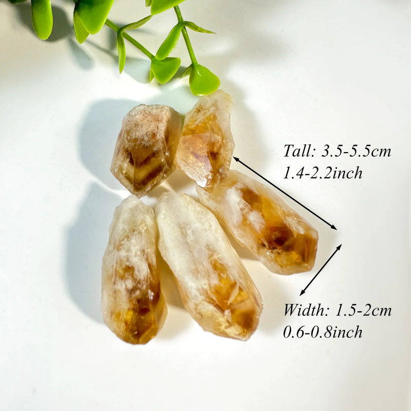 5pcs High-Quality Brazilian Citrine Gemstones