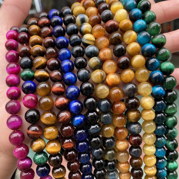 5A Blue Tiger Eye Round Beads 6-12mm Jewelry Making