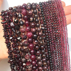 Garnet Gemstone Beads for DIY Jewelry Making